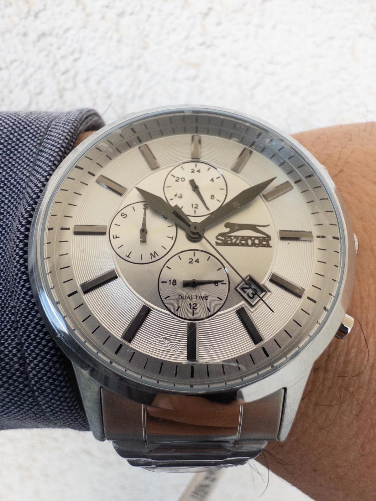Slazenger SLR.LMG.1800.2.06 Takvimli 41-45 mm Çelik Kordon Analog Erkek Kol Saati