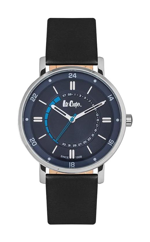 Lee Cooper LC06691.391 Takvimli 42 mm Siyah Deri Kordon Analog Erkek Kol Saati