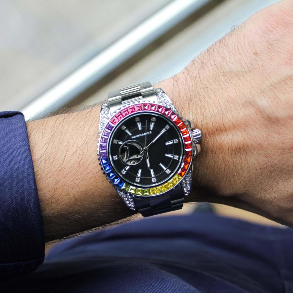 Navimarine NM024800 45 mm Çelik Kordon Analog Erkek Kol Saati
