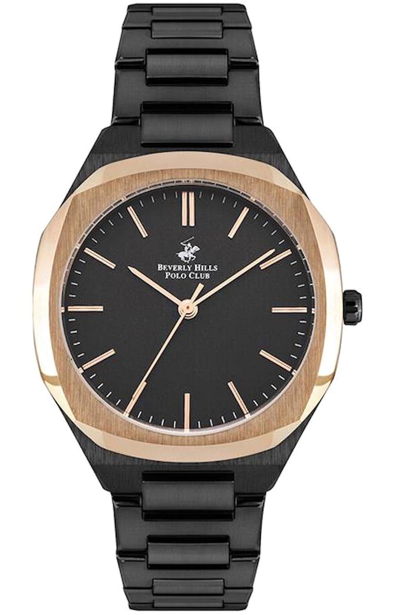 Beverly Hills Polo Club BP3023X060 Takvimli 40 mm Siyah Çelik Kordon Analog Erkek Kol Saati