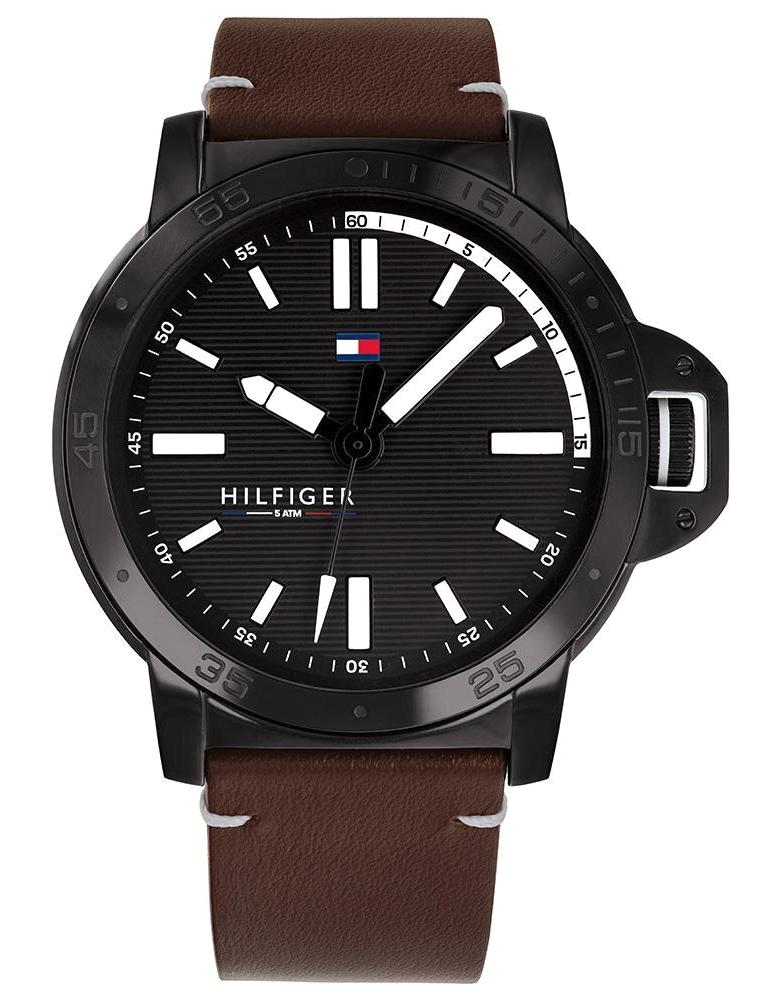 Tommy Hilfiger TH1791589 44 mm Kahverengi Deri Kordon Analog Erkek Kol Saati