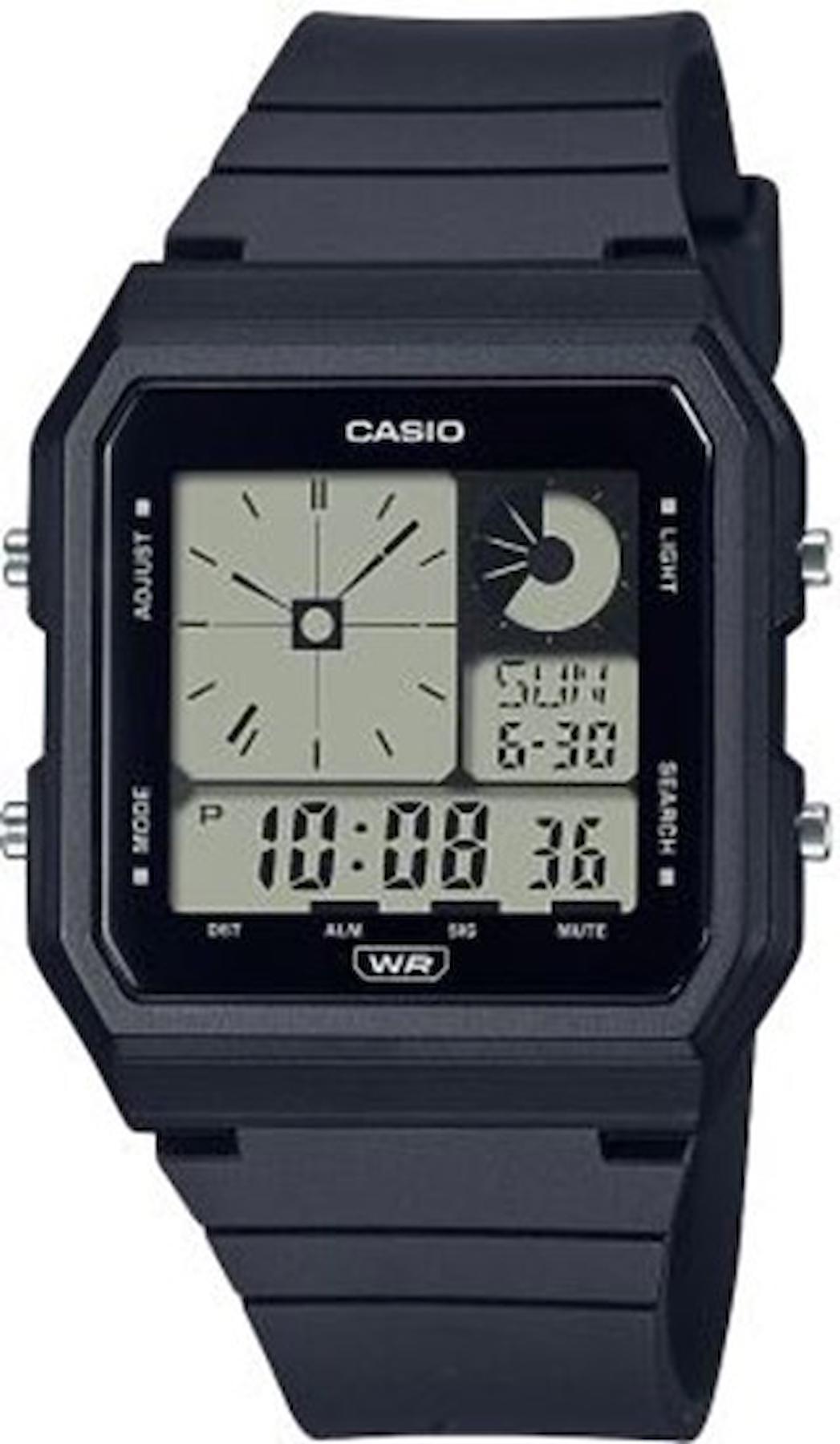 Casio LF-20W-1ADF Takvimli 33.7 mm Siyah Silikon Kordon Analog Erkek Kol Saati