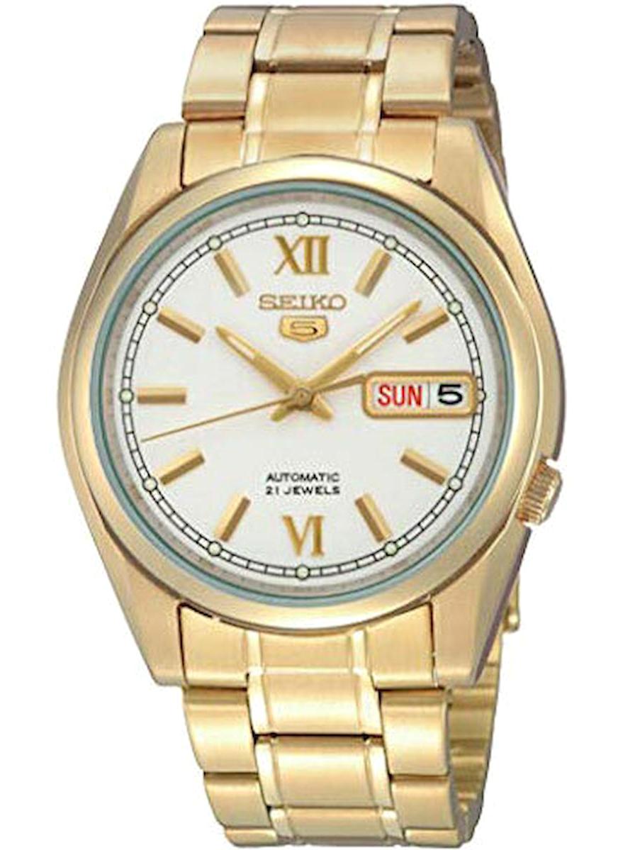 Seiko SNKL58K1 Takvimli 37 mm Altın Çelik Kordon Analog Erkek Kol Saati