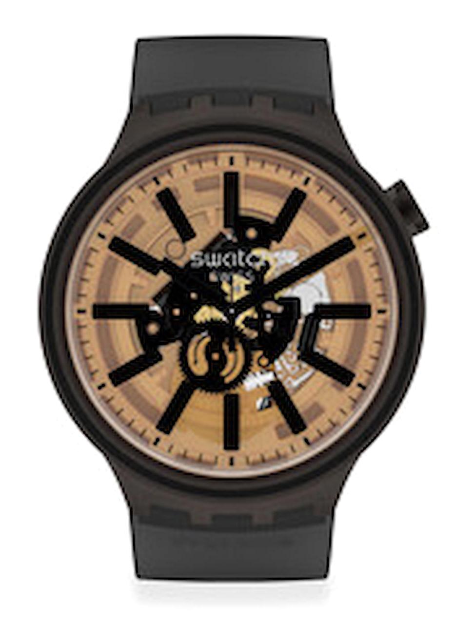 Swatch SO27B115 Takvimli 42 mm Siyah Çelik Kordon Analog Erkek Kol Saati