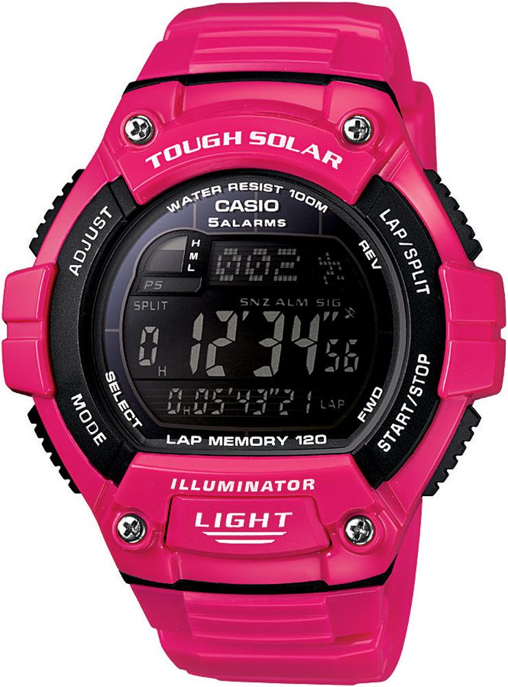 Casio W-S220C-4B Takvimli Pembe Çelik Kordon Dijital Kol Saati