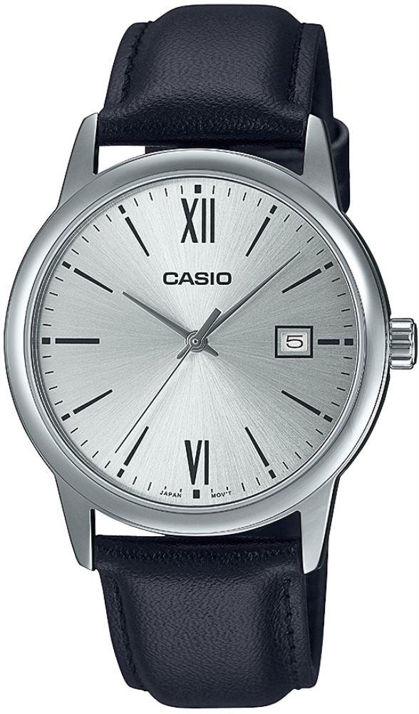 Casio MTP-V002L-7B3UDF Takvimli 37 mm Siyah Deri Kordon Analog Erkek Kol Saati