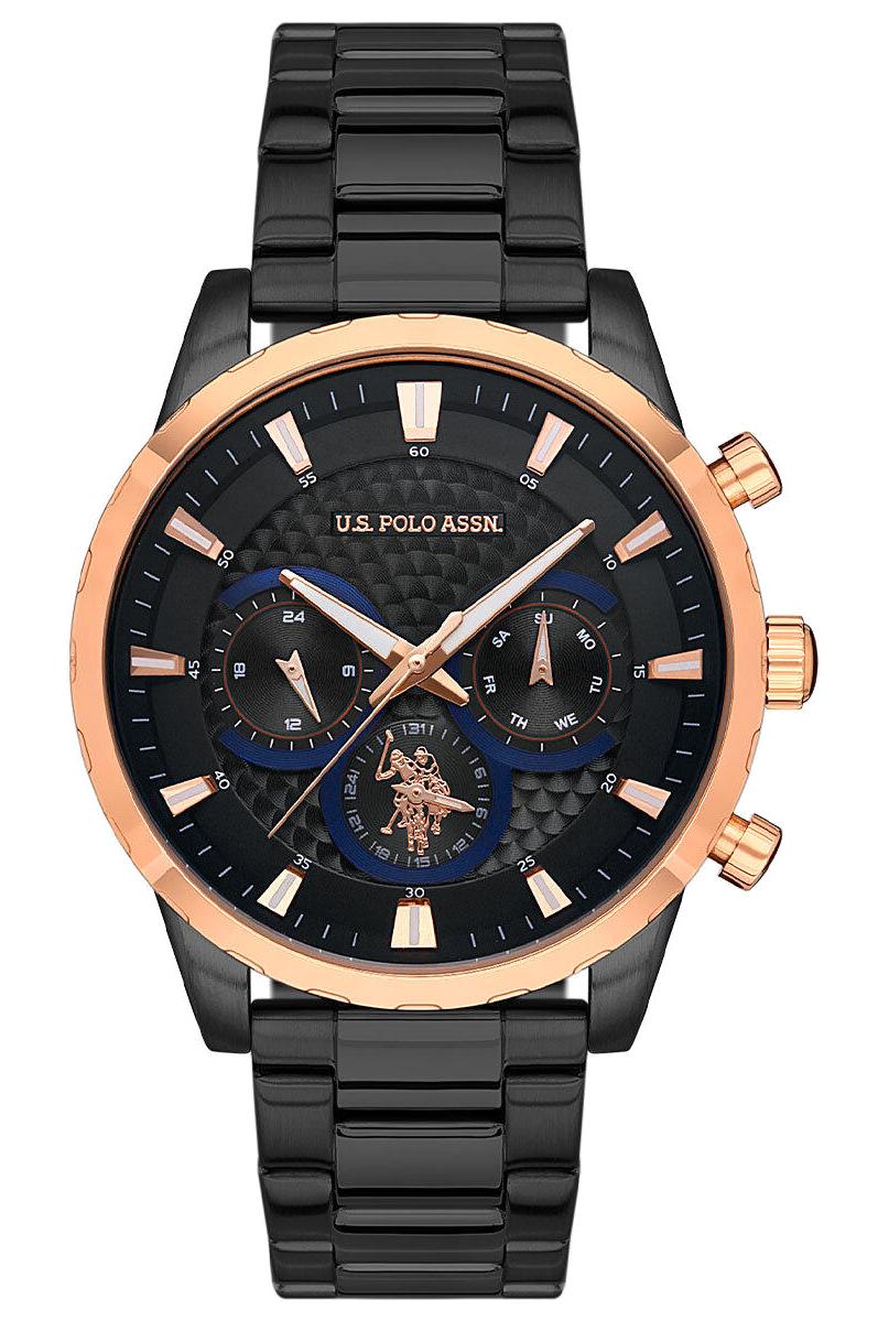U.S. Polo Assn USPA1055-05 Takvimli 46 mm Siyah Çelik Kordon Analog Erkek Kol Saati