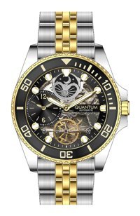 Quantum QMG1061.250 45 mm Altın-Çelik Kordon Analog Erkek Kol Saati