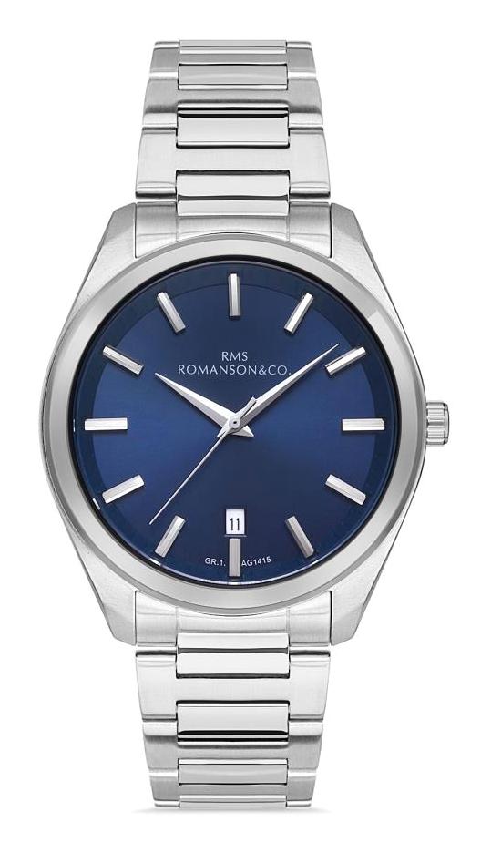 Romanson GR.1.AG1415.12 Takvimli 42 mm Çelik Kordon Analog Erkek Kol Saati