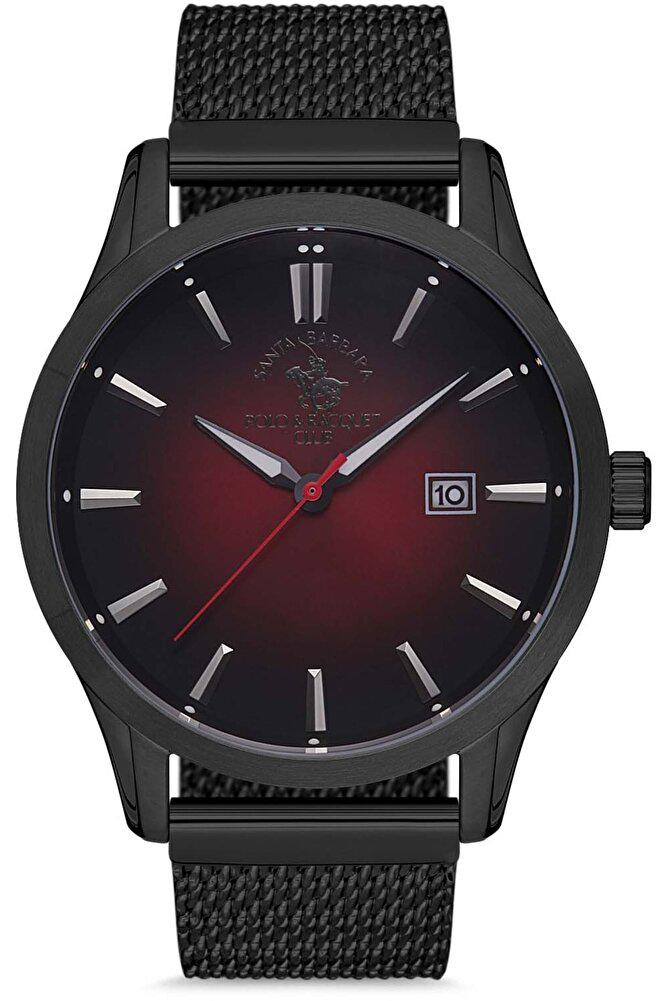 Santa Barbara Polo & Racquet Club SB.1.10144.3 Takvimli Siyah Metal Kordon Analog Erkek Kol Saati