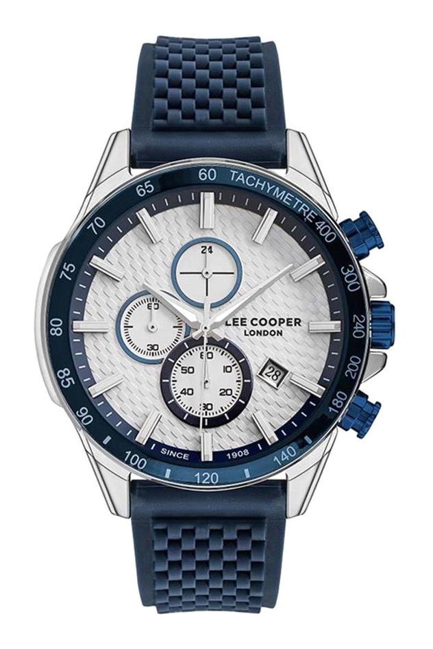 Lee Cooper LC07341.390 Takvimli 41-45 mm Lacivert Çelik Kordon Analog Erkek Kol Saati