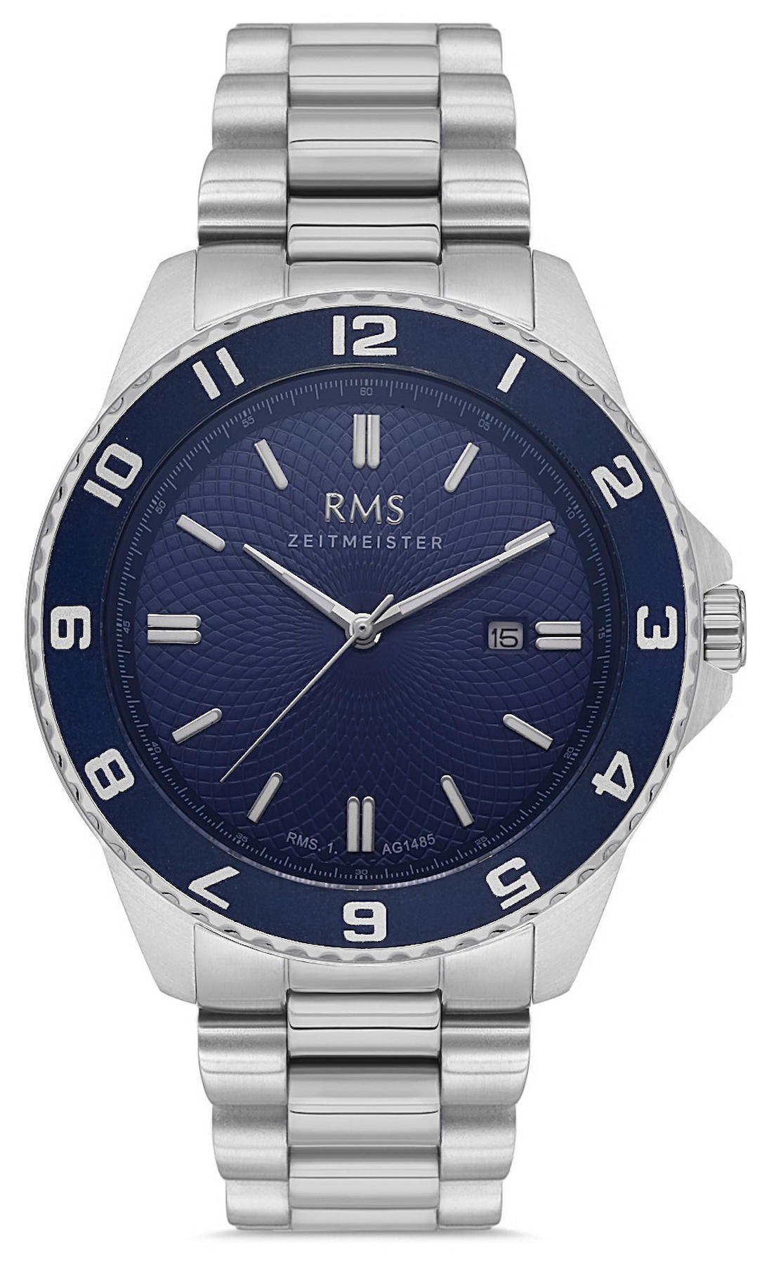 Romanson RMS.1.AG1485.02 Takvimli 42 mm Çelik Kordon Analog Kol Saati