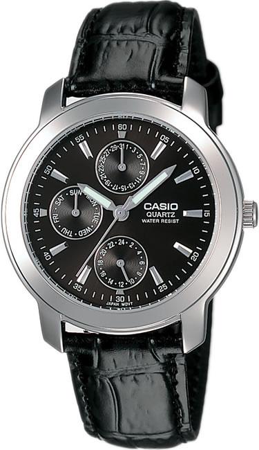 Casio MTP-1192E-1ADF Takvimli Siyah Deri Kordon Analog Erkek Kol Saati