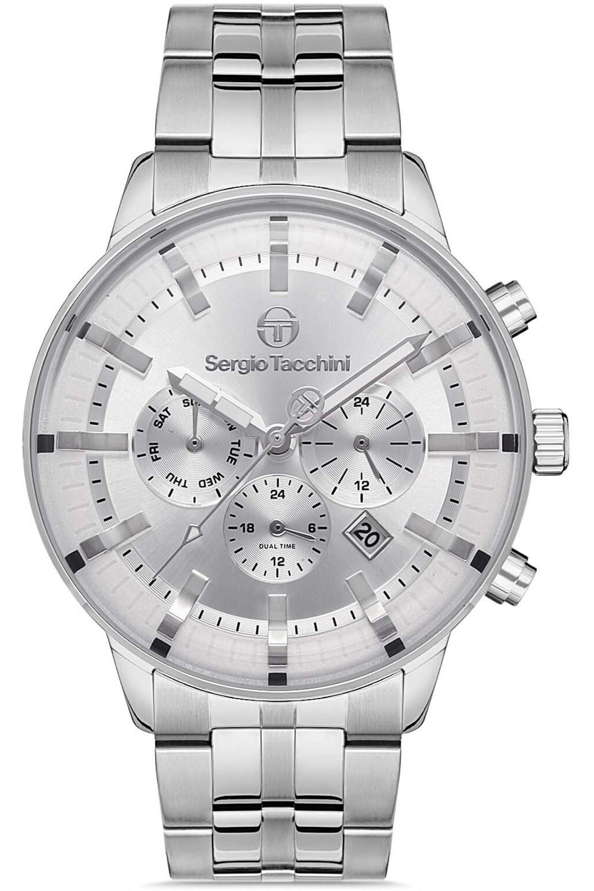 Sergio Tacchini ST.1.10228.2 Takvimli 35 mm Çelik Kordon Analog Erkek Kol Saati