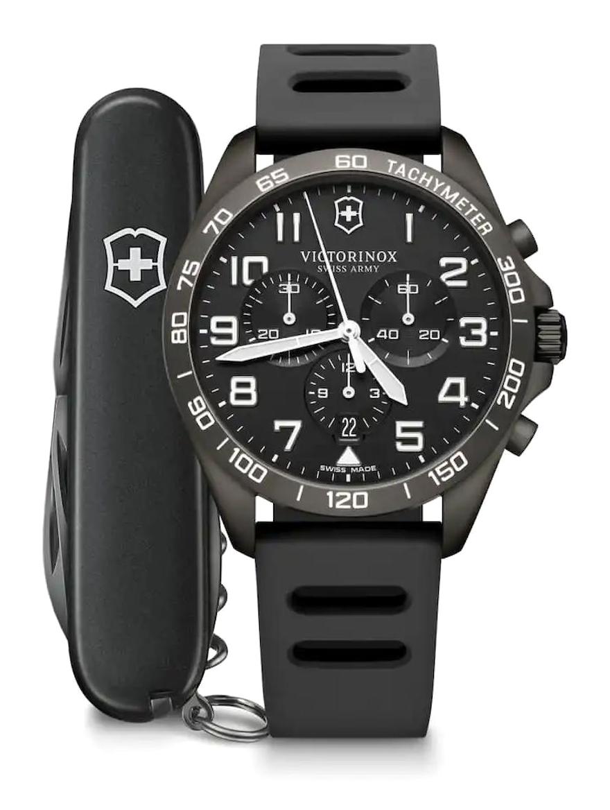 Victorinox 241926.1 Pusulalı Takvimli 42 mm Siyah Kauçuk Kordon Analog Kol Saati