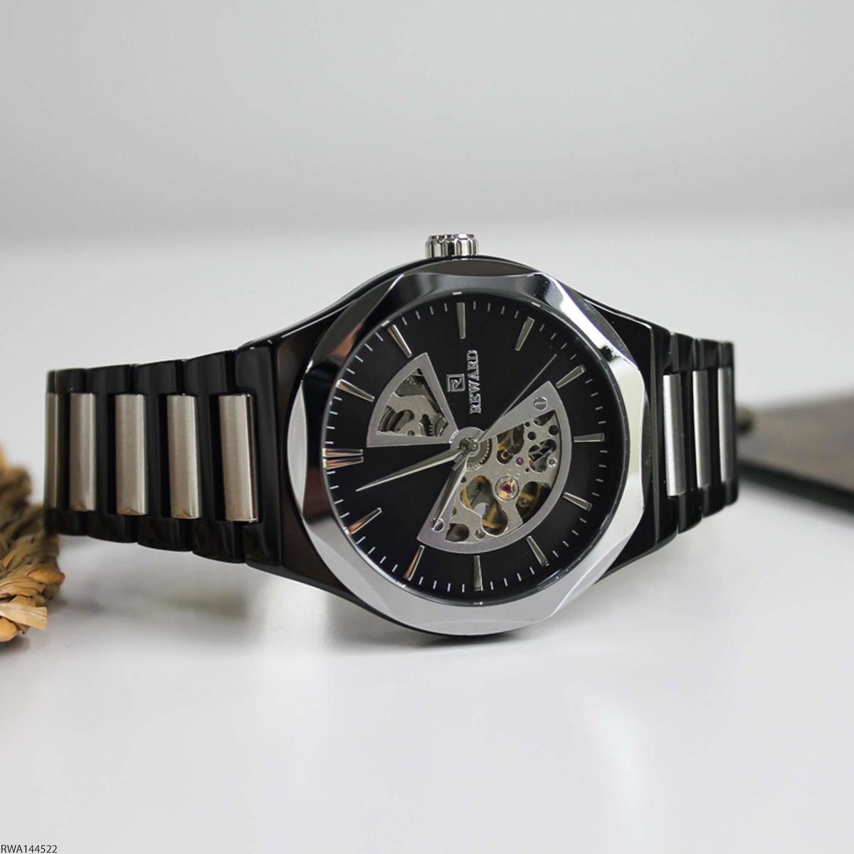 Reward RWA144522 44 mm Gri-Siyah Çelik Kordon Analog Erkek Kol Saati