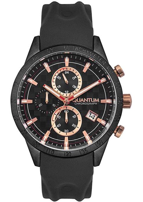 Quantum ADG853.651 Takvimli 44 mm Siyah Deri Kordon Analog Erkek Kol Saati
