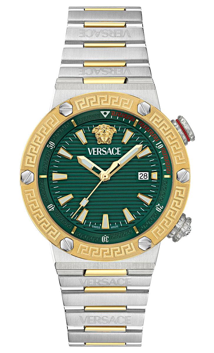 Versace VRSCVE8G00524 Takvimli 43 mm Altın-Çelik Kordon Analog Erkek Kol Saati
