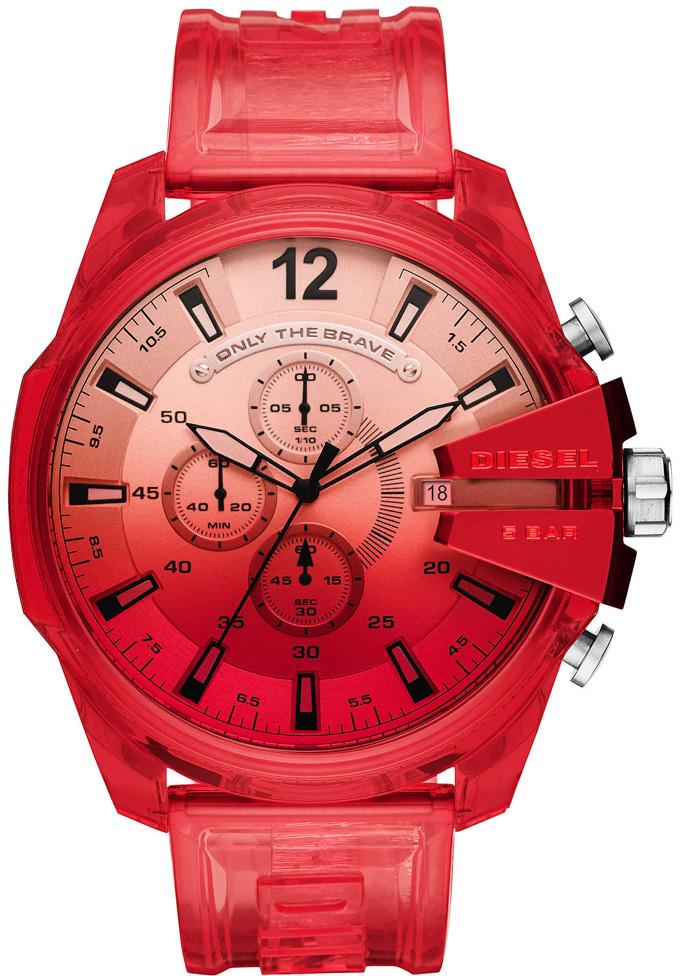Diesel DZ4534 Takvimli 42 mm Kırmızı Silikon Kordon Analog Erkek Kol Saati