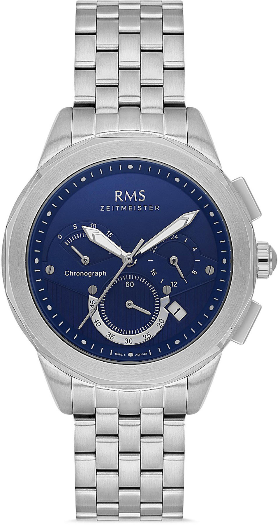 Romanson RMS.1.AG1527.02 Takvimli 42 mm Çelik Kordon Analog Kol Saati