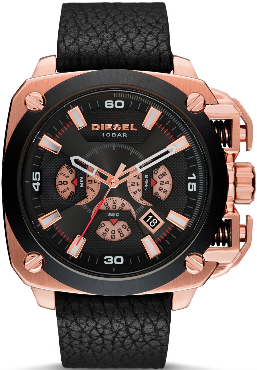 Diesel DZ7346 Takvimli 42 mm Siyah Deri Kordon Analog Kol Saati