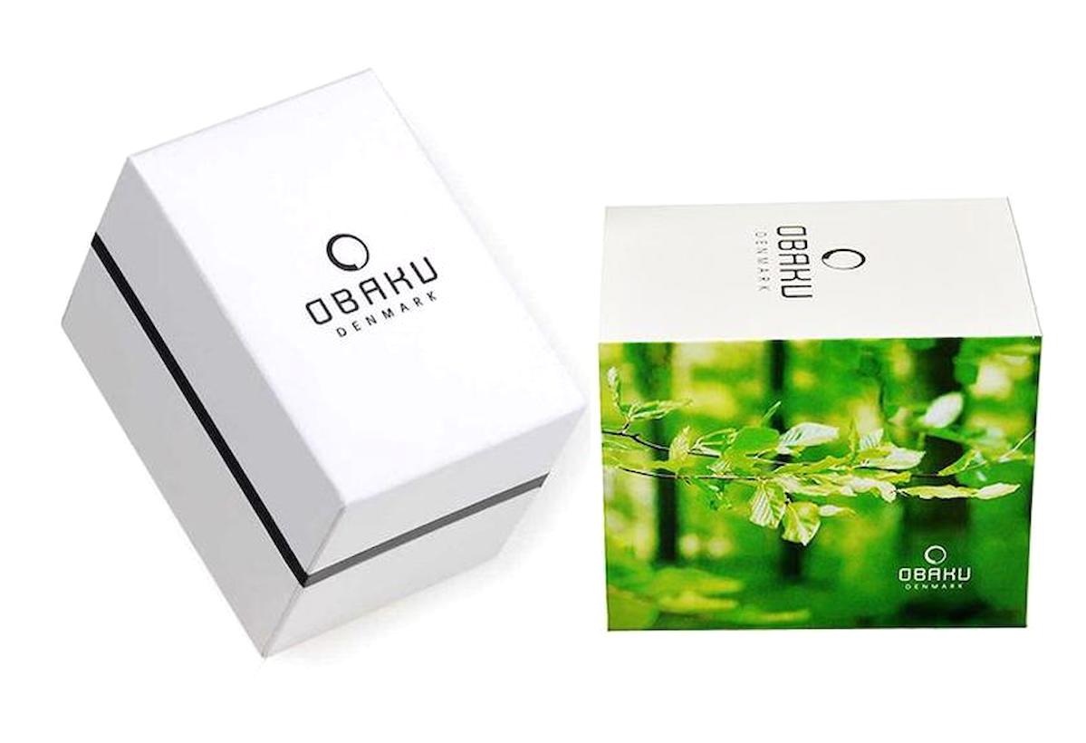 Obaku Denmark V181GDVWRN Takvimli 40 mm Kahverengi Deri Kordon Analog Erkek Kol Saati