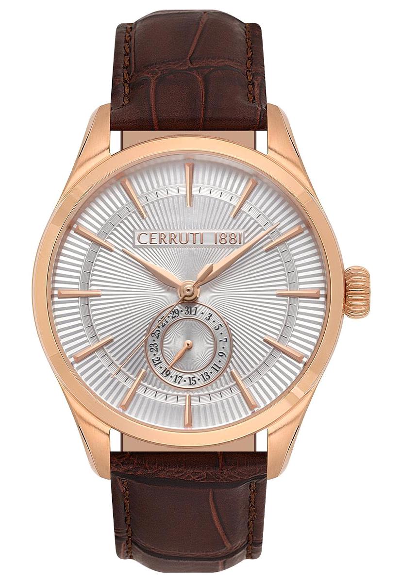 Cerruti 1881 CIWGB0020001 Takvimli 42 mm Kahverengi Çelik Kordon Analog Erkek Kol Saati