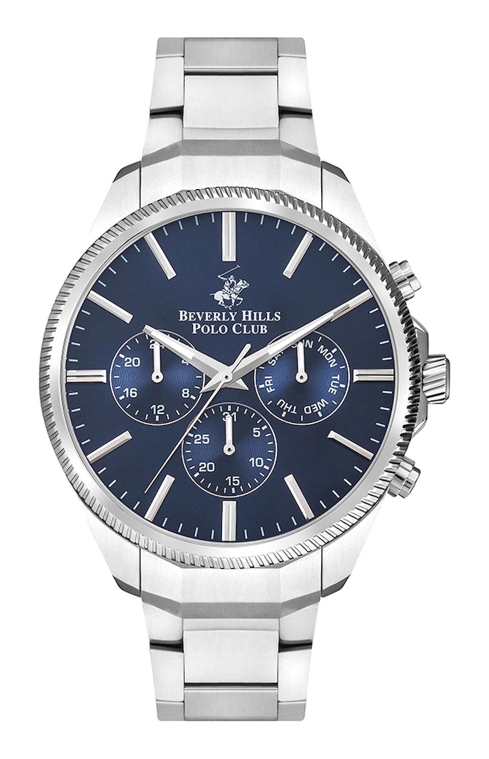 Beverly Hills Polo Club BP3379X390 Takvimli Metal Kordon Analog Erkek Kol Saati