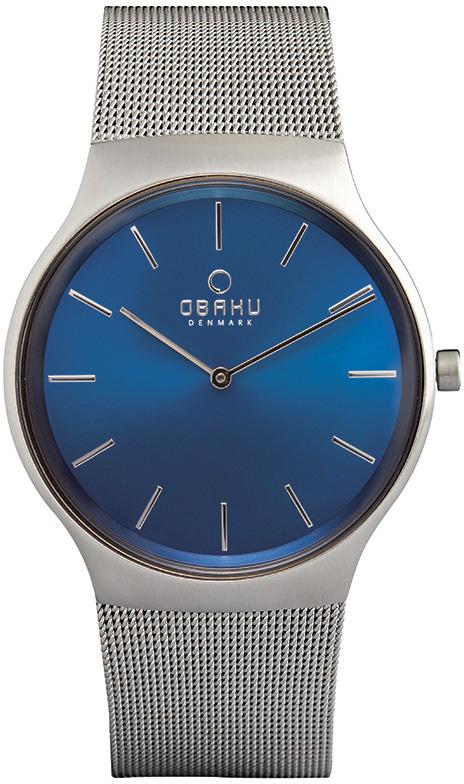 Obaku Denmark V178GXCLMC Takvimli 40 mm Gri Hasır Kordon Analog Kol Saati