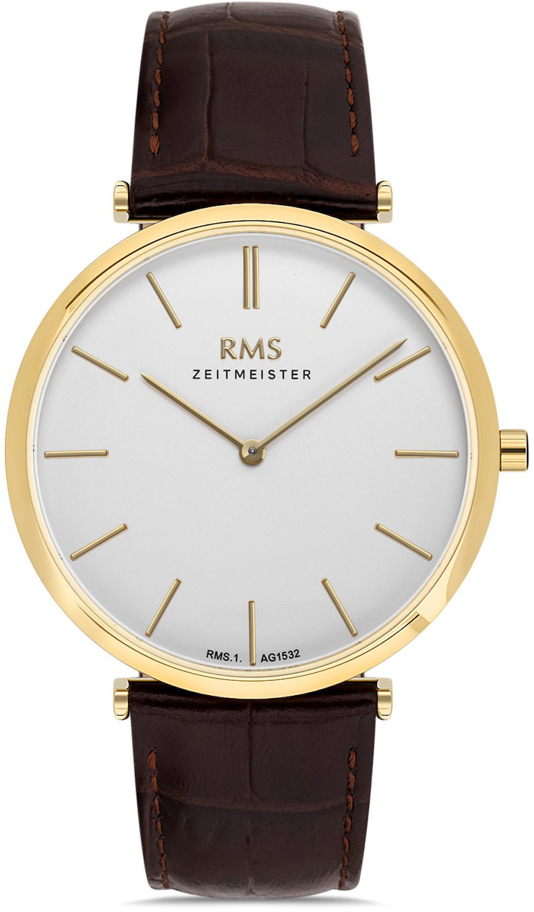 Romanson RMS.1.AG1532.04 45 mm Kahverengi Deri Kordon Analog Kol Saati