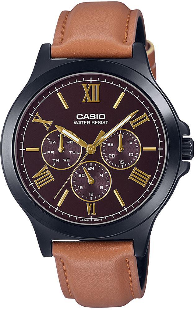 Casio MTP-V300BL-5AUDF Takvimli 40 mm Kahverengi Deri Kordon Analog Erkek Kol Saati