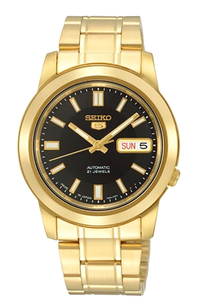 Seiko SNKK22J1 Takvimli 38 mm Altın Çelik Kordon Analog Erkek Kol Saati