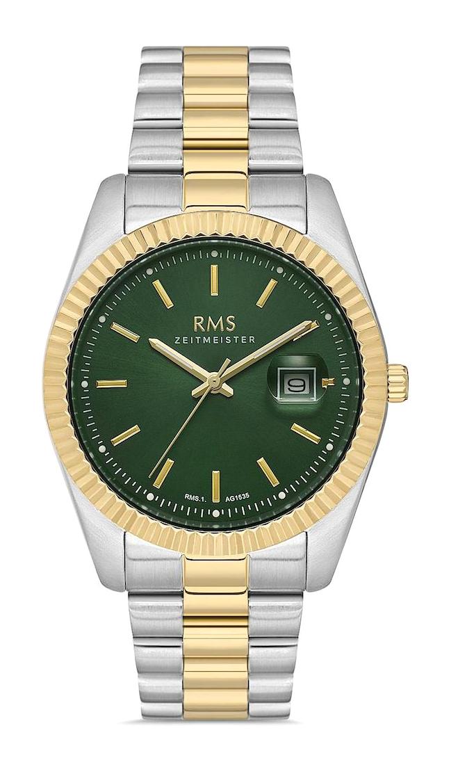 Romanson RMS.1.AG1535.09 Takvimli 42 mm Altın-Çelik Kordon Analog Erkek Kol Saati