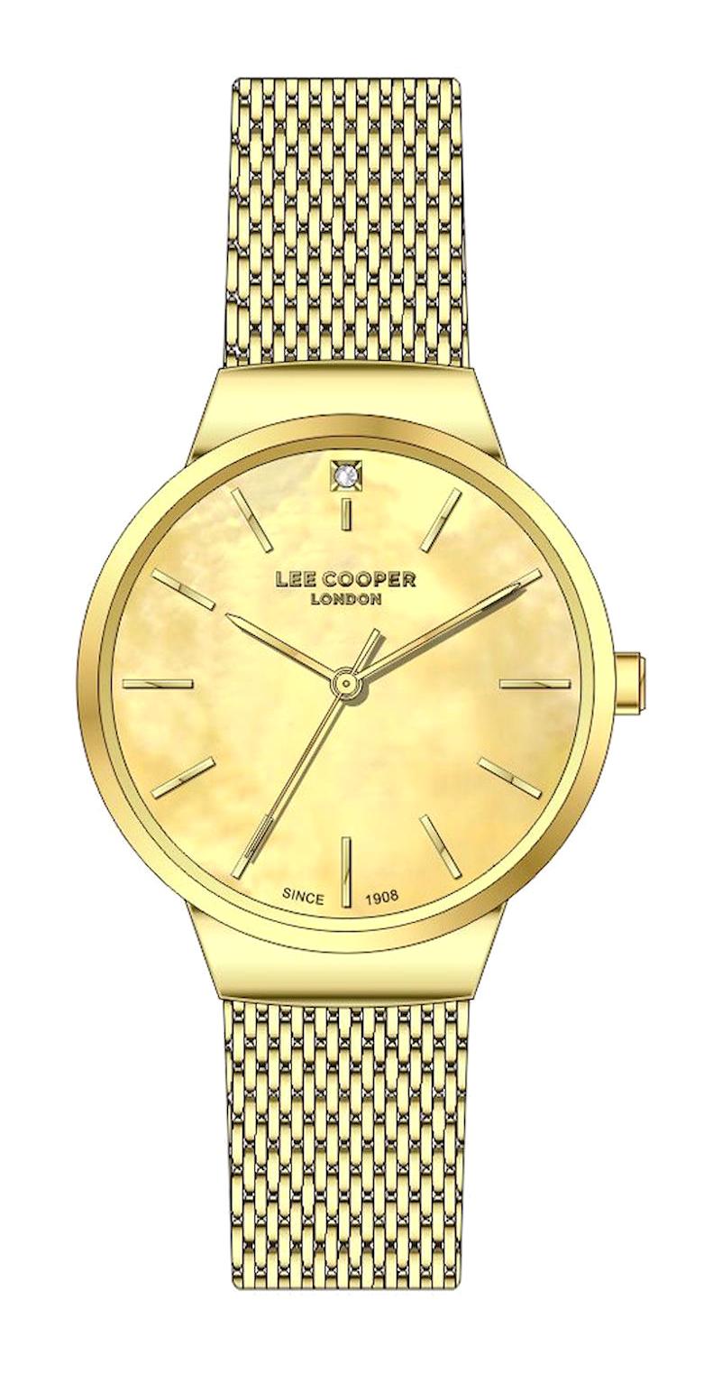Lee Cooper LC07343.110 Altın Plastik Kordon Analog Kadın Kol Saati