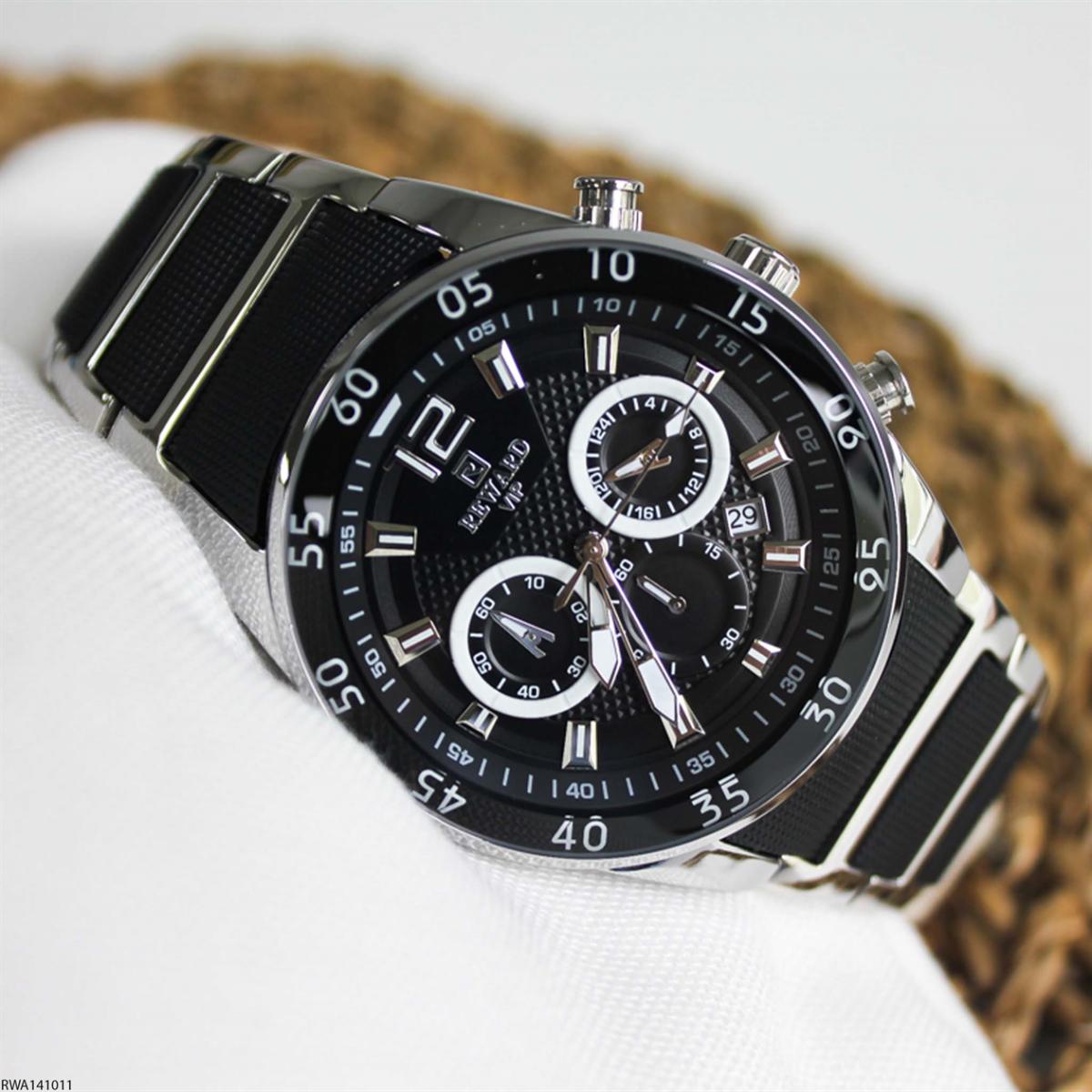 Reward RWA141011 Takvimli 45 mm Gri-Siyah Metal Kordon Analog Erkek Kol Saati