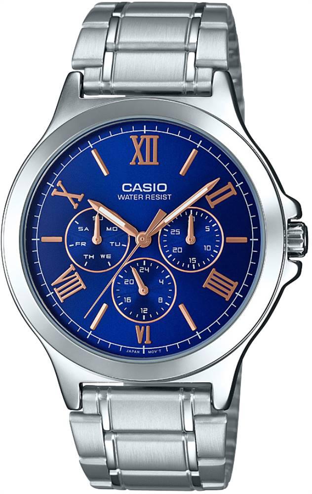 Casio MTP-V300D-2AUDF Takvimli Çelik Kordon Analog Kol Saati