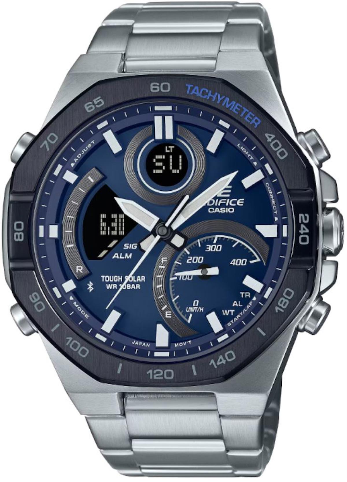 Casio ECB-950DB-2ADF Takvimli 48 mm Çelik Kordon Analog Erkek Kol Saati