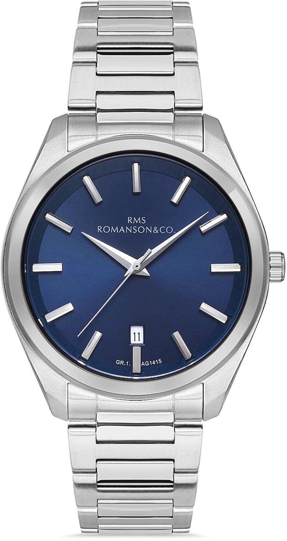Romanson GR.1.AG1415.03 Takvimli 42 mm Çelik Kordon Analog Kol Saati