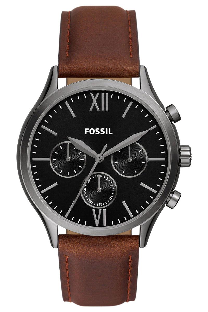 Fossil BQ2814 Takvimli 44 mm Kahverengi Deri Kordon Analog Erkek Kol Saati