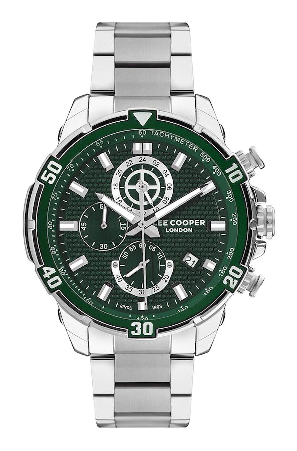 Lee Cooper LC07634.370 Takvimli Çelik Kordon Analog Erkek Kol Saati