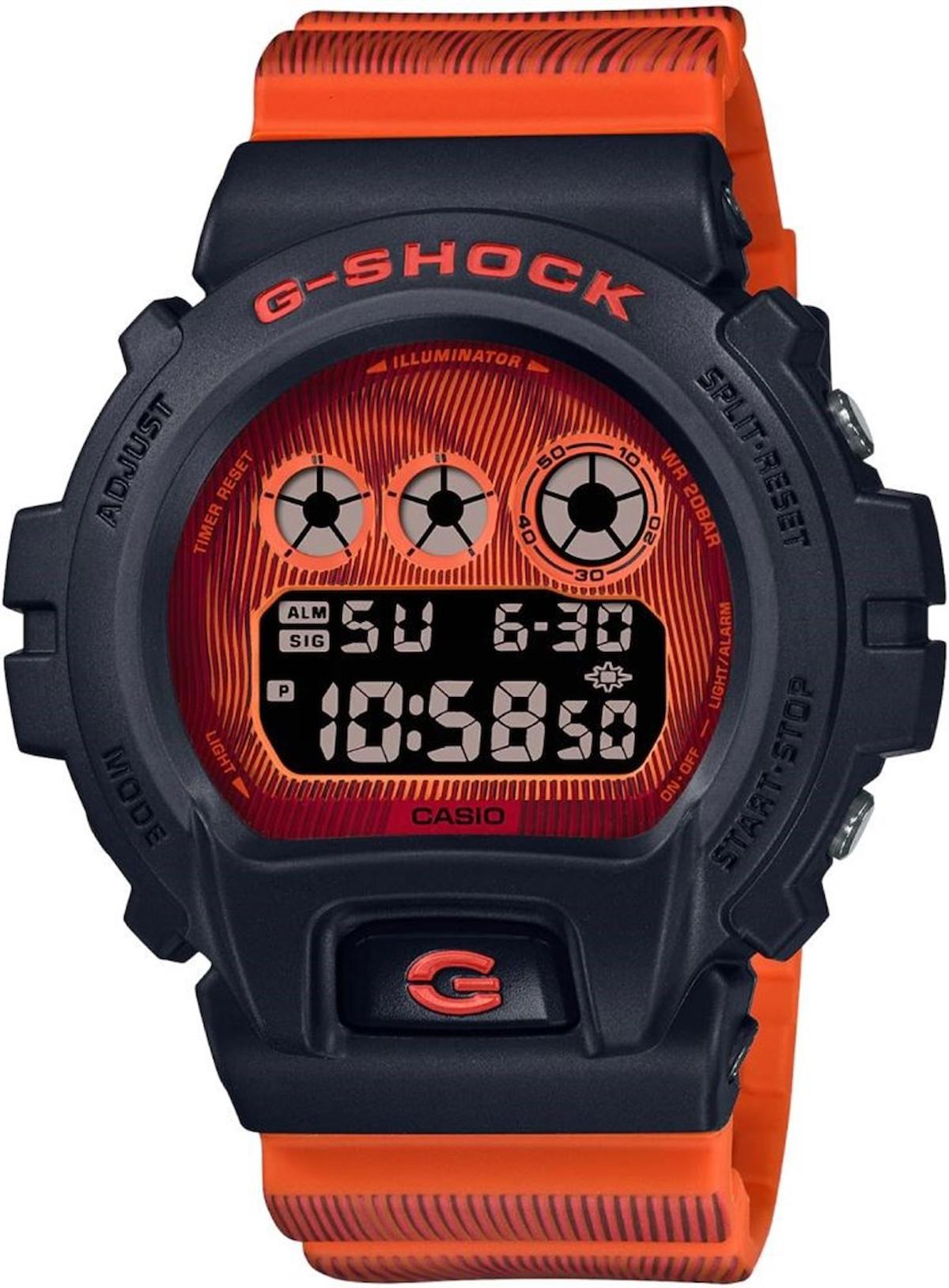 Casio DW-6900TD-4DR Takvimli 50 mm Kırmızı Çelik Kordon Analog Kol Saati