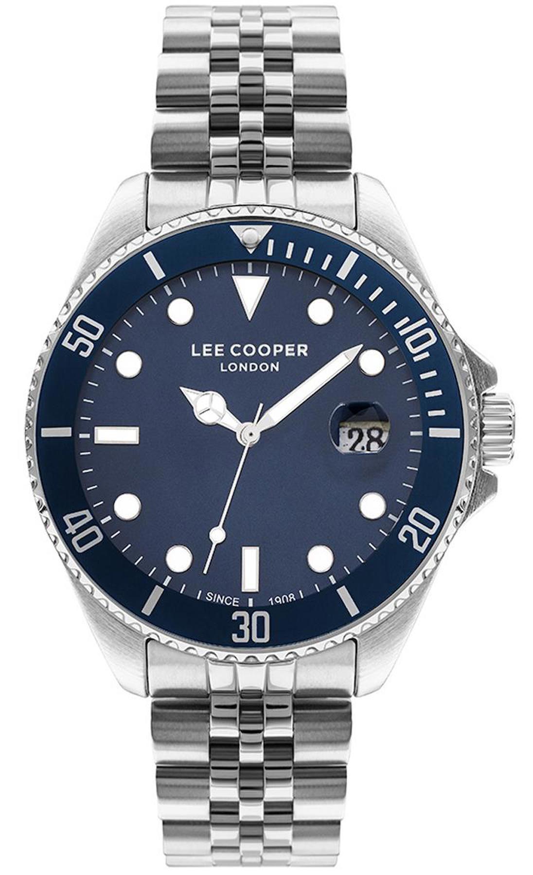 Lee Cooper LC07594.390 Takvimli 44 mm Çelik Kordon Analog Erkek Kol Saati