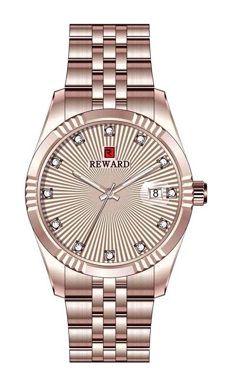 Reward A140792 Takvimli 35 mm Rose Gold Çelik Kordon Analog Kol Saati