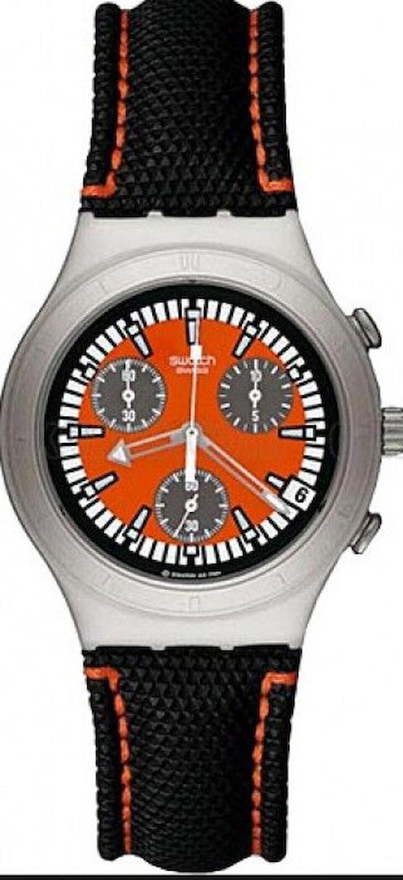Swatch YCS4033 Takvimli 44 mm Siyah Silikon Kordon Analog Erkek Kol Saati