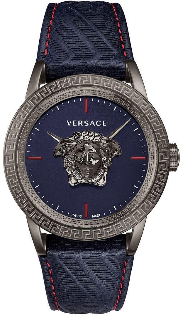 Versace VRSCVERD00118 43 mm Lacivert Deri Kordon Analog Erkek Kol Saati