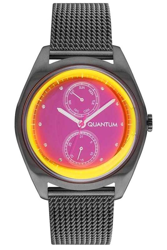 Quantum ADG917.050 Takvimli 46-50 mm Antrasit Metal Kordon Analog Erkek Kol Saati