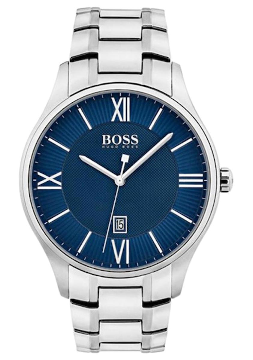 Hugo Boss HB1513487 Pusulalı Takvimli 44 mm Çelik Kordon Analog Erkek Kol Saati