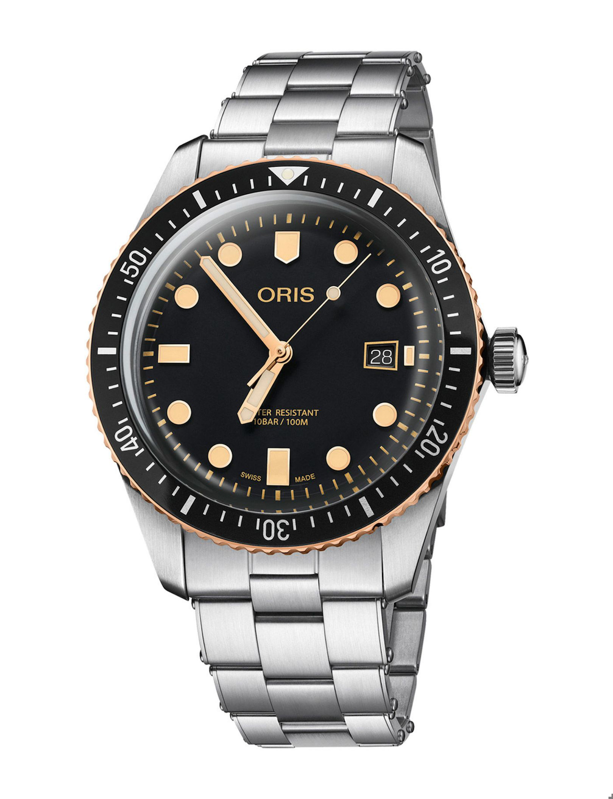 Oris Oris Divers Sixty Five Takvimli 42 mm Çelik Kordon Analog Kol Saati