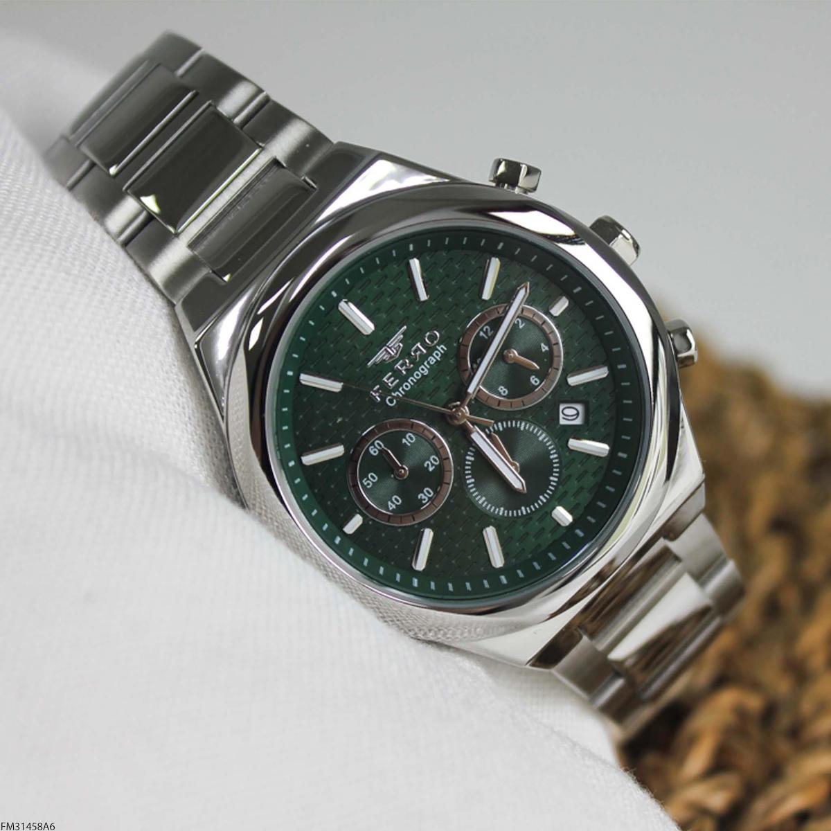Ferro FM31458A6 Takvimli 45 mm Çelik Kordon Analog Erkek Kol Saati