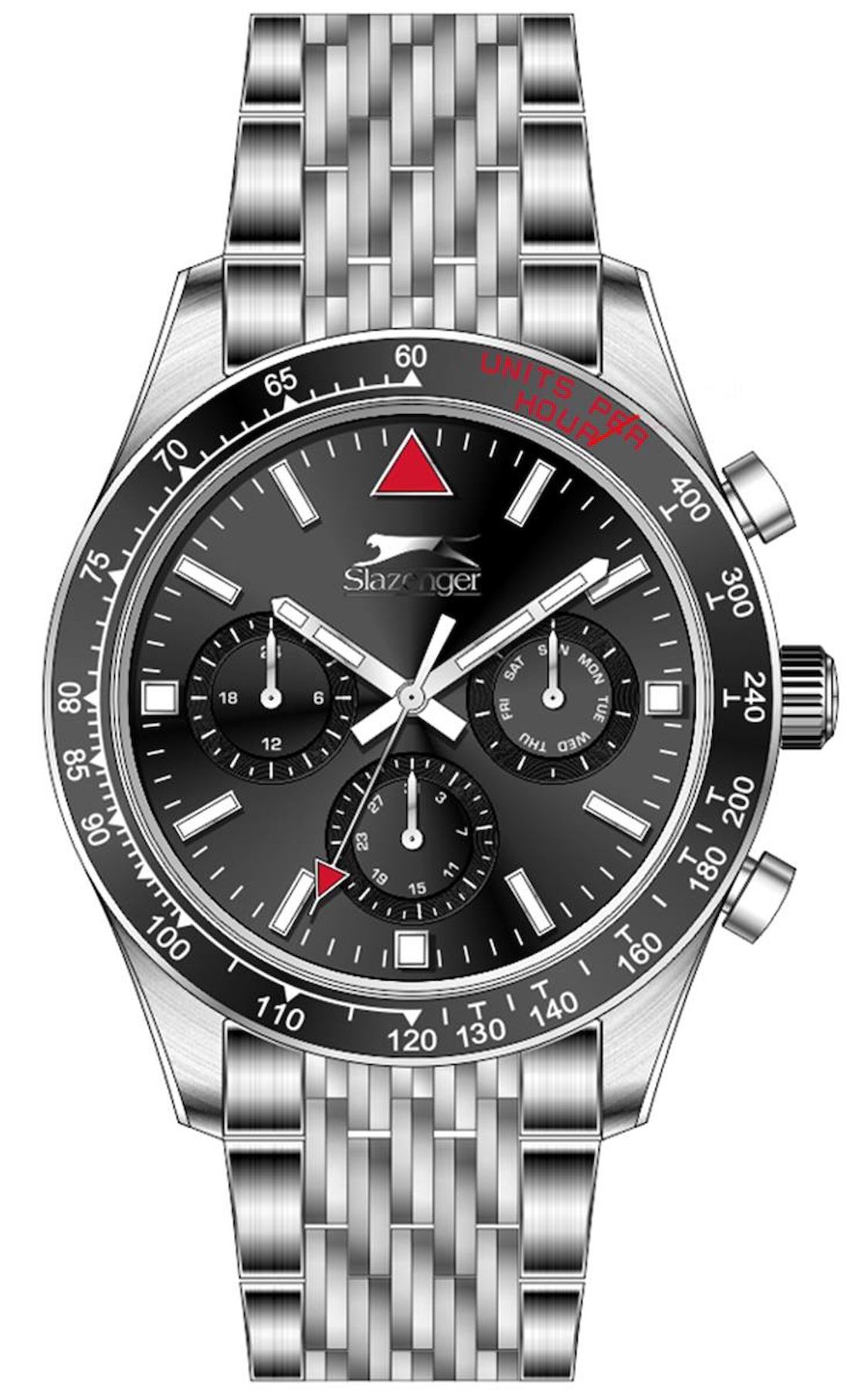 Slazenger SL.09.2417.2.01 Takvimli 45 mm Çelik Kordon Analog Erkek Kol Saati